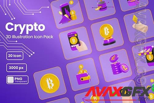 Crypto - 3d Illustration Icon Pack