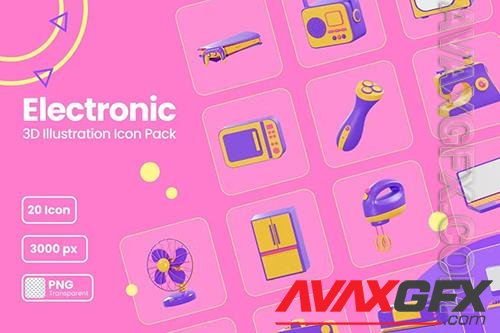 Electronic - 3D Illustration Icon Pack