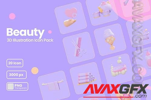 Beauty - 3D Illustration Icon Pack