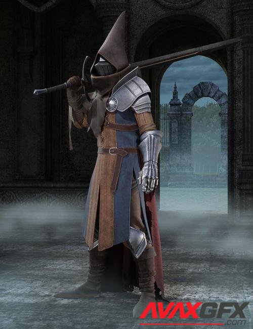 dForce Forlorn Swordsman Outfit for Genesis 8 and 8.1 Males