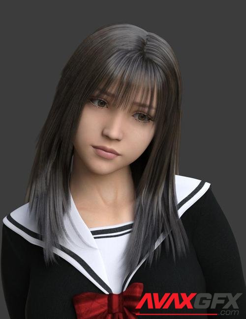 dForce Manami Hair for Genesis 8.1 Female