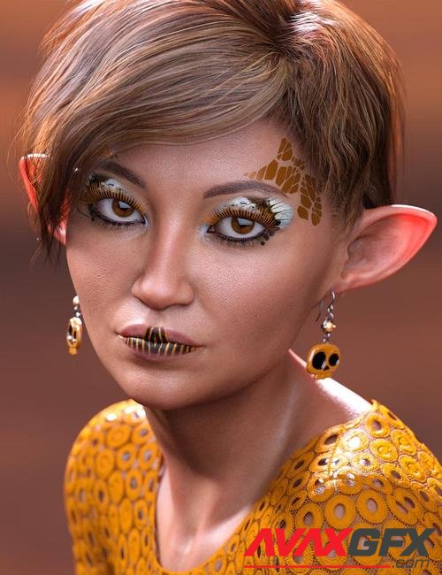 Extreme Closeup Flutterby Geoshell Makeups and Lashes for Genesis 8 Female(s)