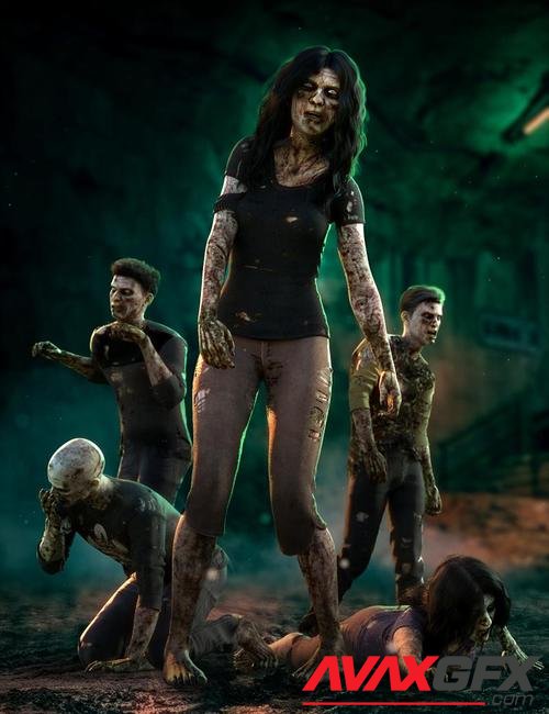 Zombie Animations for Genesis 8.1 Male and Genesis 8.1 Female