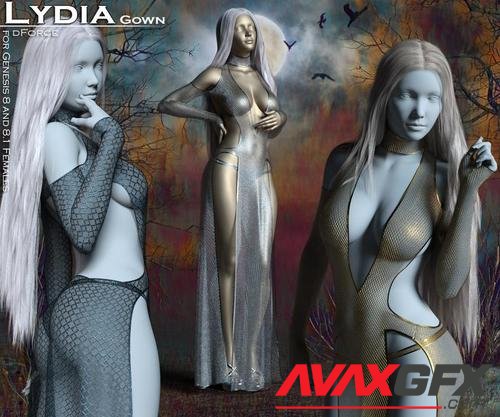 Lydia Gown for Genesis 8 and 8.1 Females