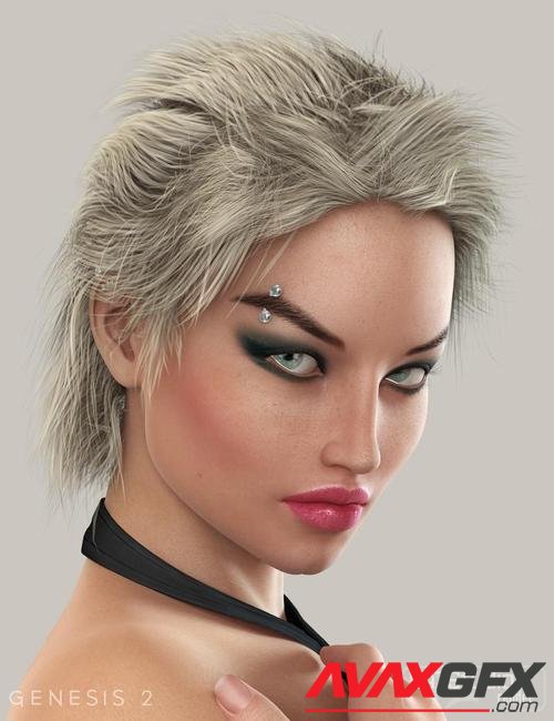 Cyra Hair for Genesis 2 Female(s)