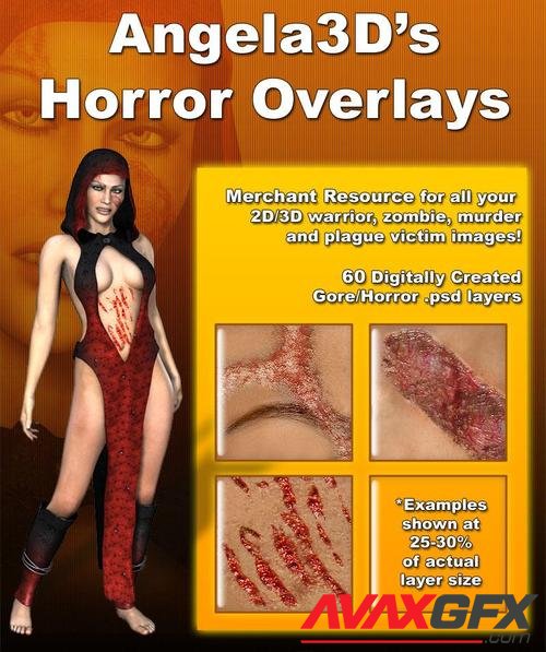 Angela3D's Horror Overlays