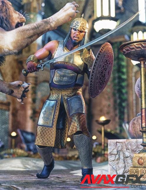 dForce Land Guard Outfit for Genesis 8 and 8.1 Males