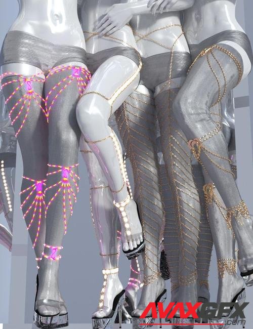 Leg Chains 3 for Genesis 3 and 8 Females