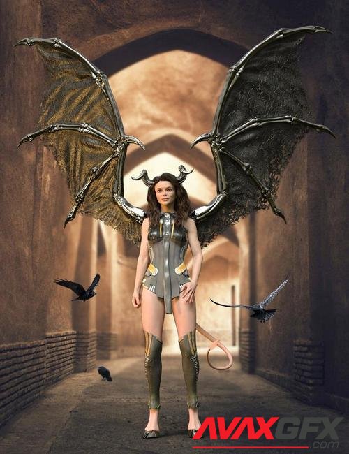 Succubus Wings for Genesis 8 Females