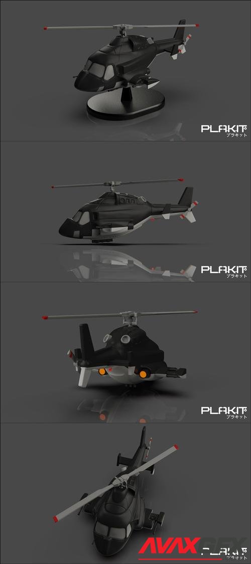﻿PlaKit Airwolf – 3D Printable STL