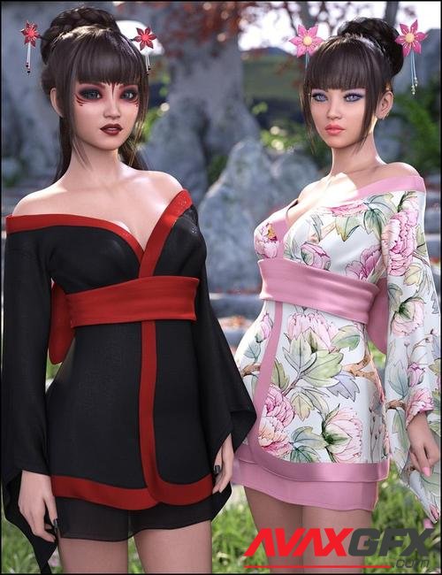 dForce Koharu Kimono Textures