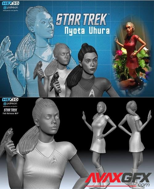 ﻿Hex3D Uhura - Star Trek – 3D Printable STL