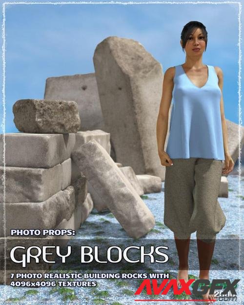 Photo Props: Grey Blocks