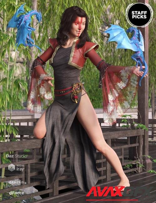 dForce Dragon Lady Outfit for Genesis 8 Female(s)