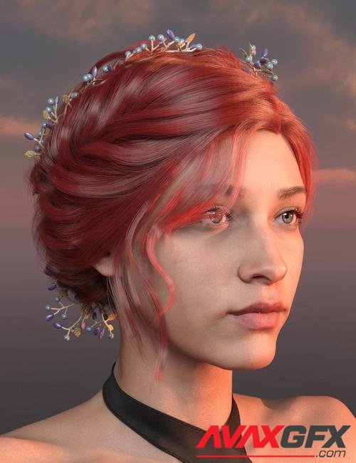 Lu Hair for Genesis 8 and 8.1 Females