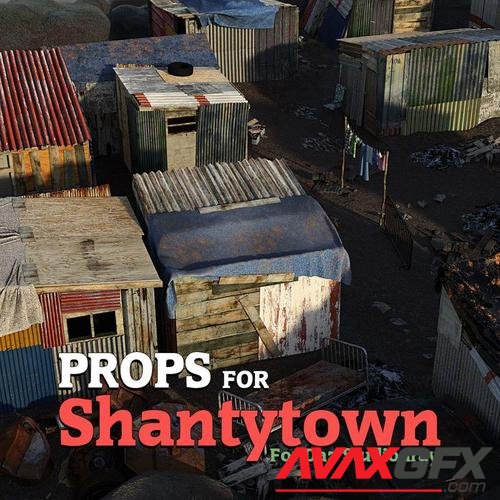 Shantytown Props for DS Iray