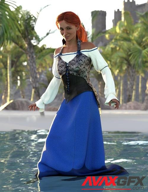 dForce Into the Sea Outfit for Genesis 8 and 8.1 Females