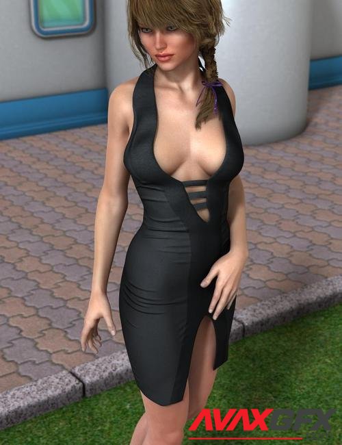 Front Slit Dress for Genesis 2 Female(s)