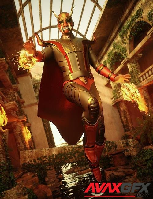 dForce Redmight Outfit for Genesis 8 and 8.1 Males