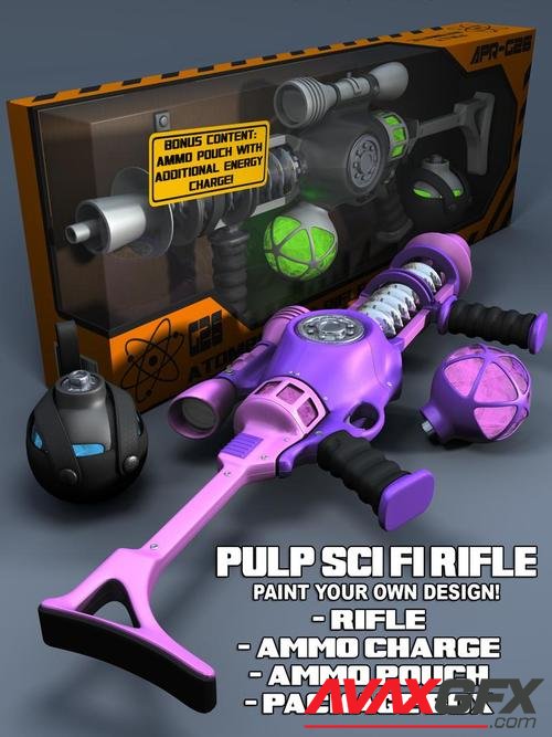 Pulp SciFi Rifle for Poser and DS