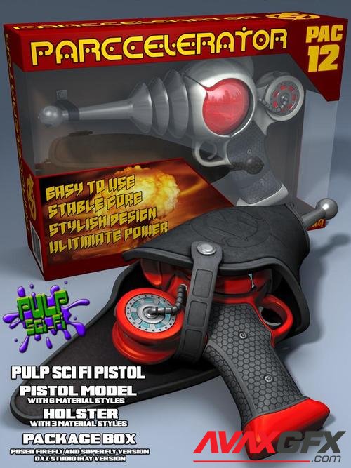 Pulp SciFi Pistol II for Poser and DS