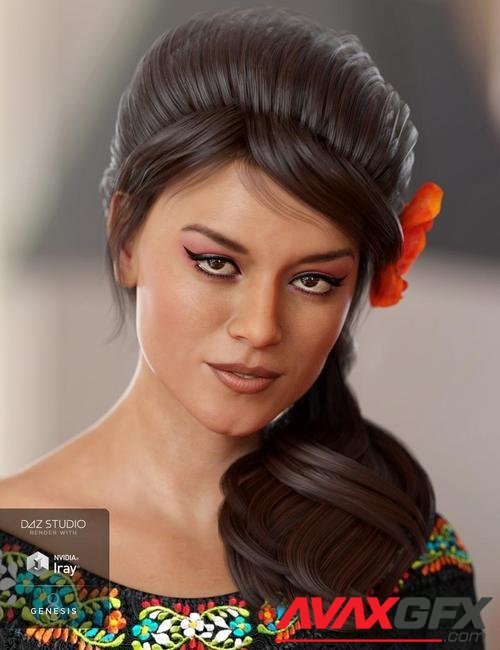 Isidora Hair for Genesis 8 and Genesis 3 Female(s)