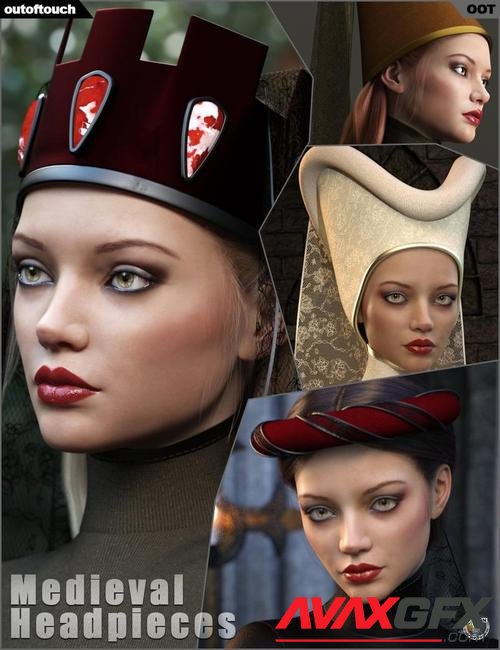 dForce Medieval Headpieces for Genesis 8 Female(s)