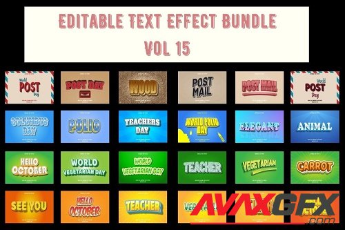 Editable Text Effect Bundle Vol 15