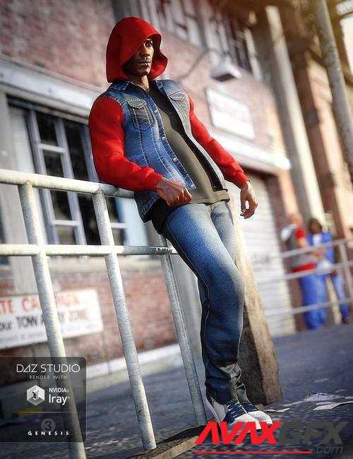 Hoodie Outfit for Genesis 3 Male(s)