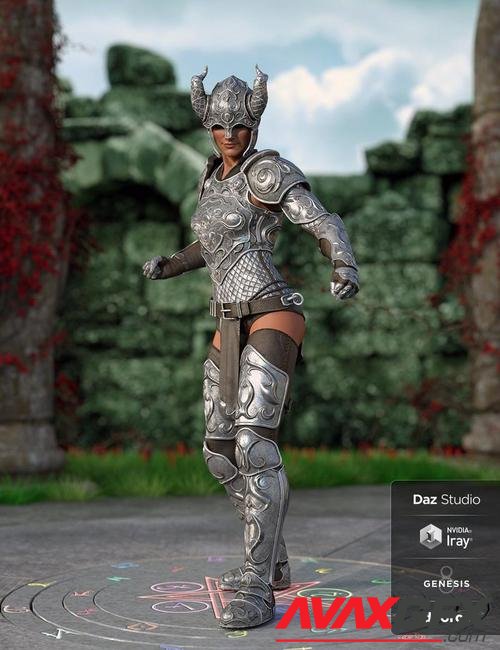 dForce Valiant Armor for Genesis 8 and 8.1 Females