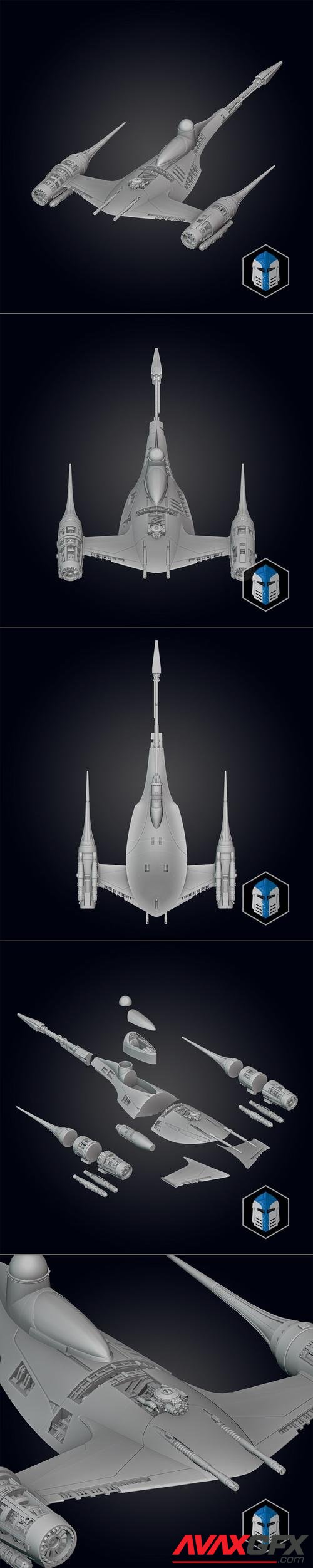 ﻿Mando's N-1 Starfighter – 3D Printable STL