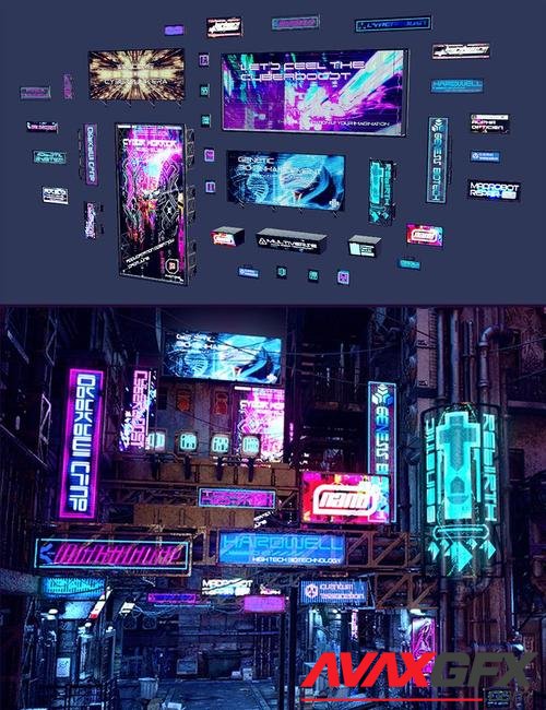 Cyberpunk Neon Signs