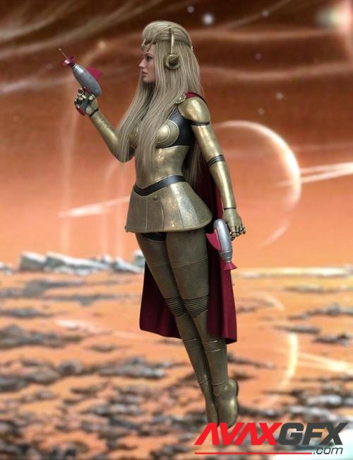 Retro Sci-Fi Poses for Genesis 8 and 8.1 Females