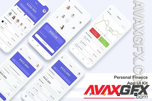 Personal Finance App UI Kit U3P4PSS