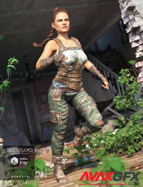 Relentless Mercenary Outfit for Genesis 3 Female(s)