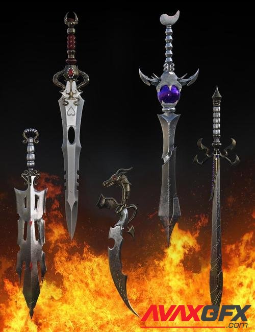 Fantasy Swords Collection Vol1 for Genesis 8