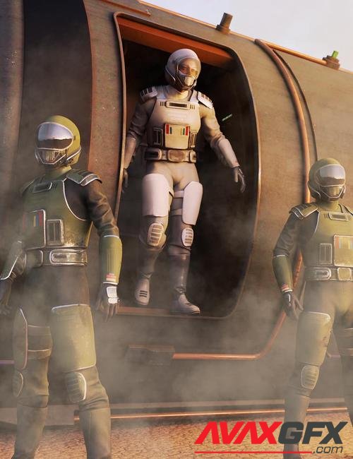Sci-Fi Starship Pilot Outfit for Genesis 8 Males