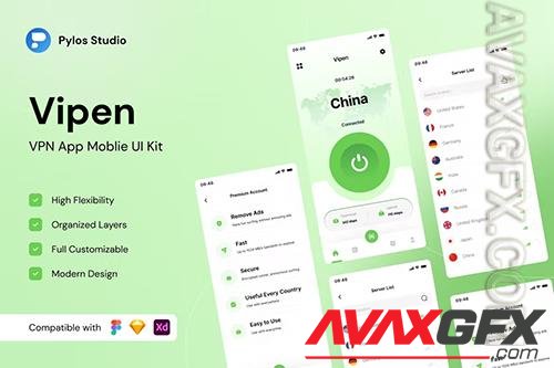 Vipen - VPN Mobile App UI Kits