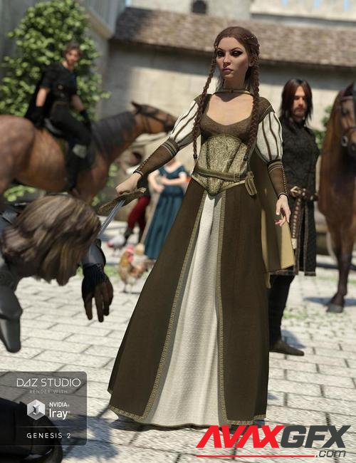 Arthurian Outfit for Genesis 2 Female(s)