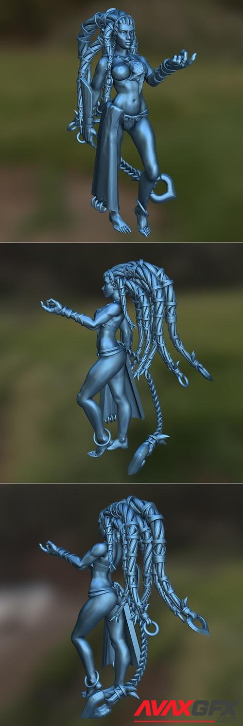 ﻿Shiva Final Fantasy X D&D Miniature – 3D Printable STL
