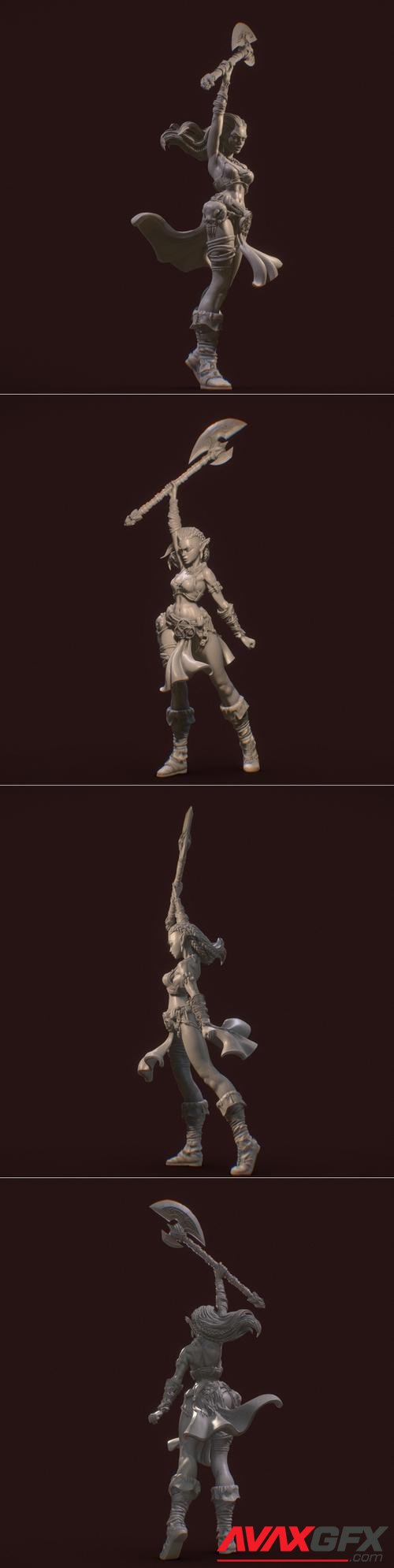 ﻿Sia The Elf Barbarian – 3D Printable STL