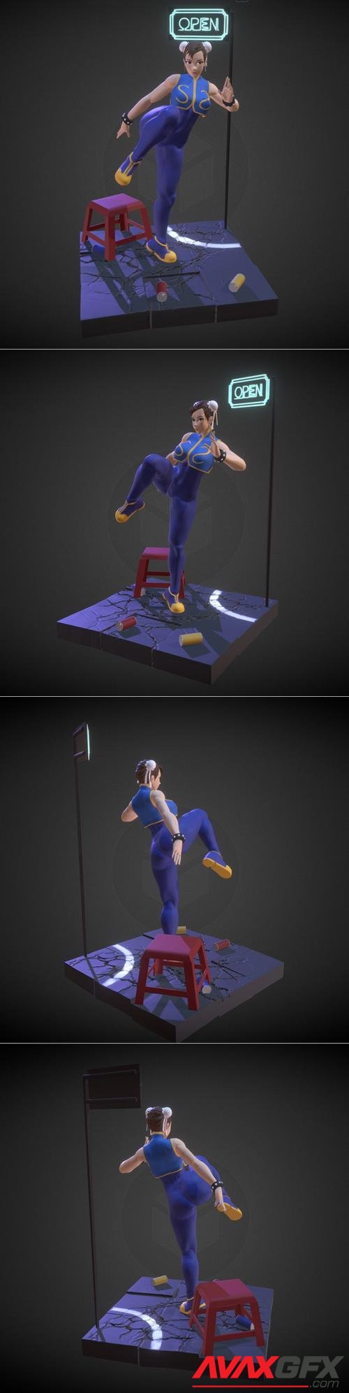 ﻿Chun Li – 3D Printable STL