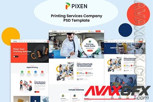 Pixen - Printing Services Company PSD Template