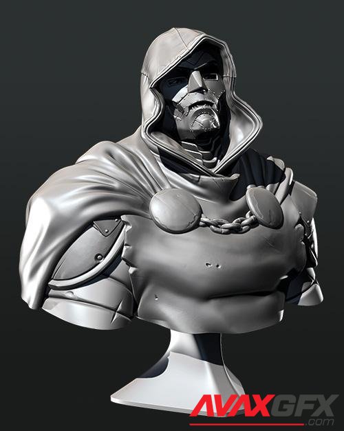 ﻿Doctor Doom Bust – 3D Printable STL