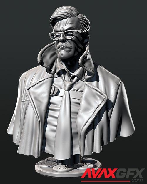 ﻿Commisioner Gordon Bust – 3D Printable STL