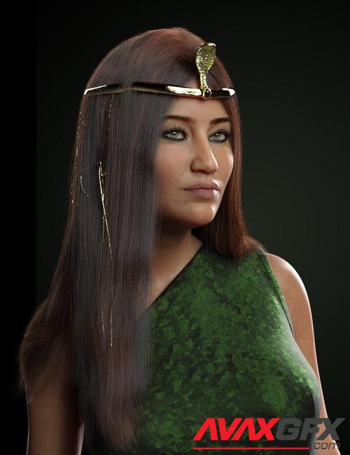 dforce Desert Queen Hair for Genesis 3 and 8 Female(s)