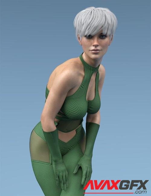 X-Fashion Dark Sci Outfit for Genesis 8 Females