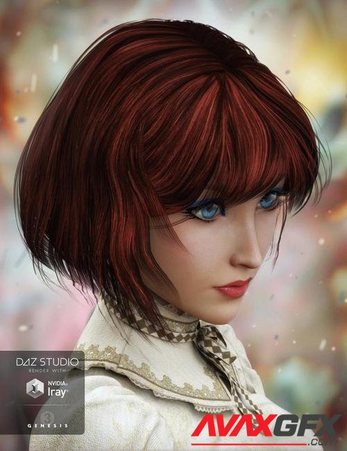 Razor-Cut Bob Hair for Genesis 3 Female(s)