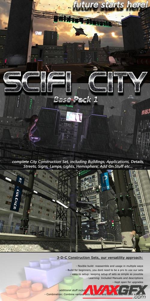 SciFi City Construction Set - Base Pack 1