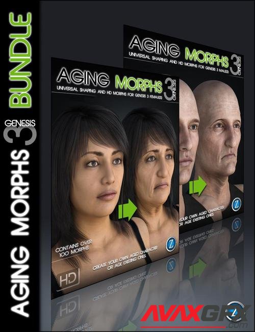 Aging Morphs 3 for Genesis 3 Bundle